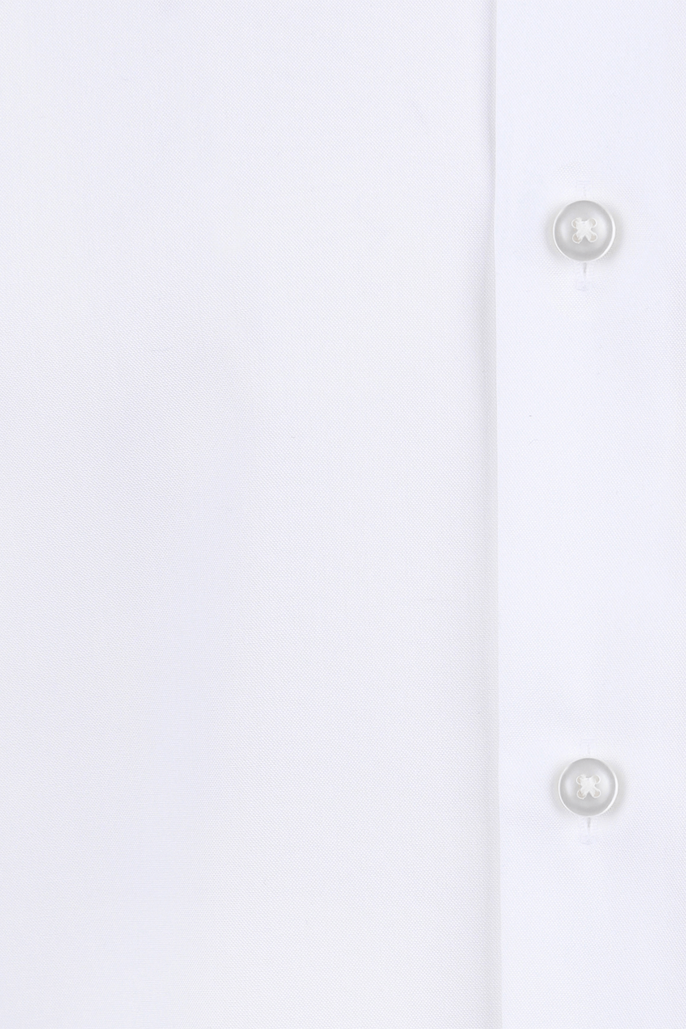 תמונה אחורית של חולצת כפתורים ג'ני לבנה בגזרת סלים מכותנה