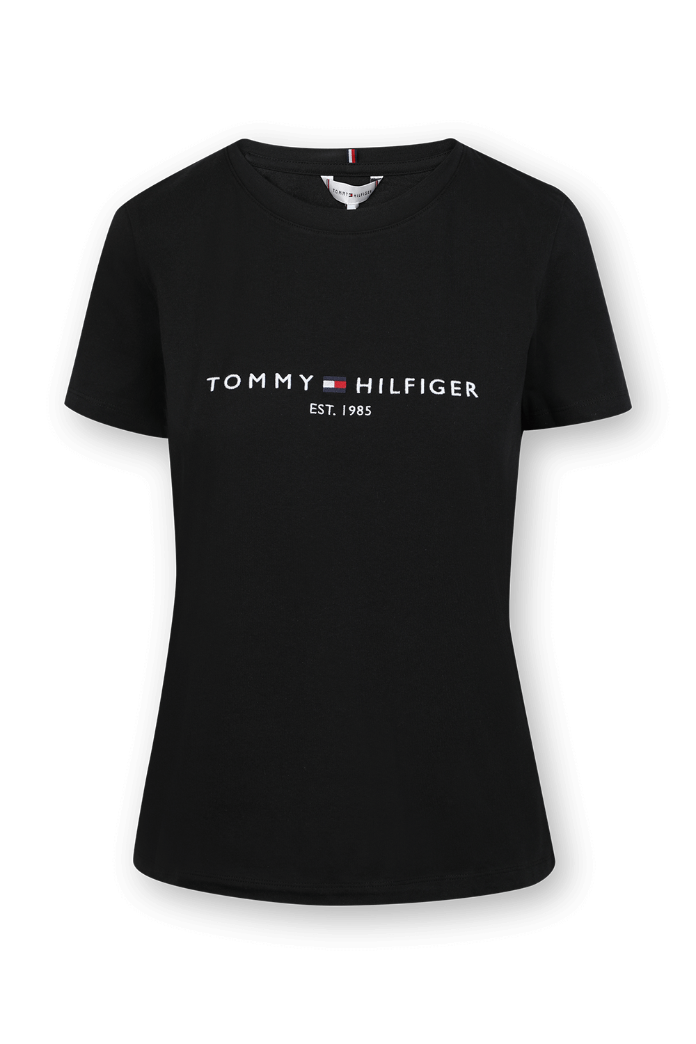 חולצת טי לוגו בצבע שחור TOMMY HILFIGER