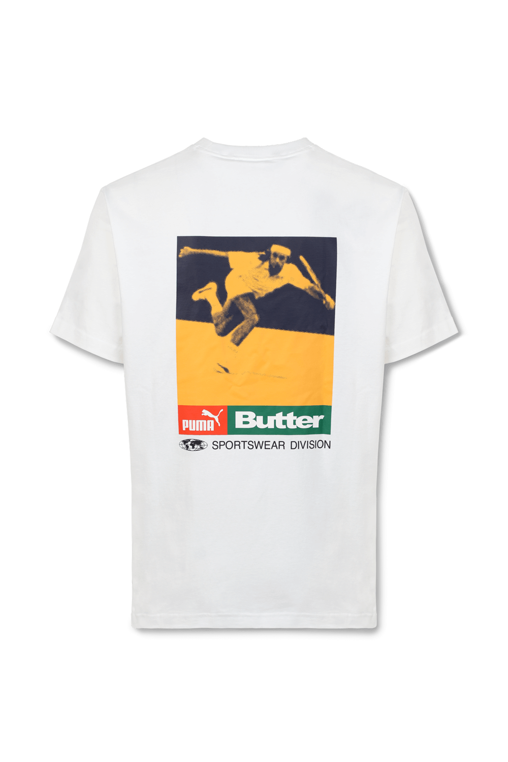 תמונה אחורית של פומה X באטר גודס חולצת טי עם הדפס בצבע לבן