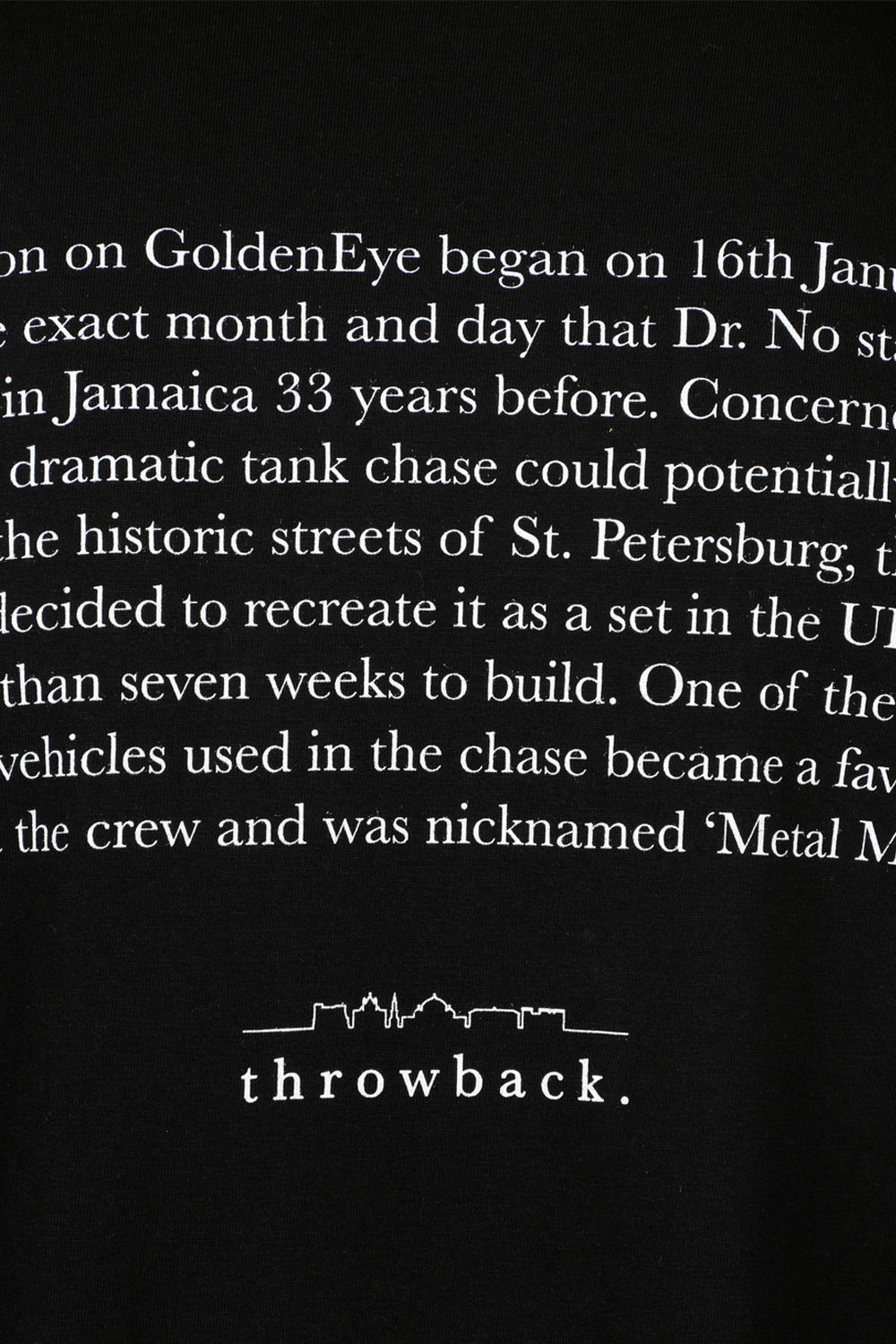 תמונת תקריב של TB X 007- World Tee in Black