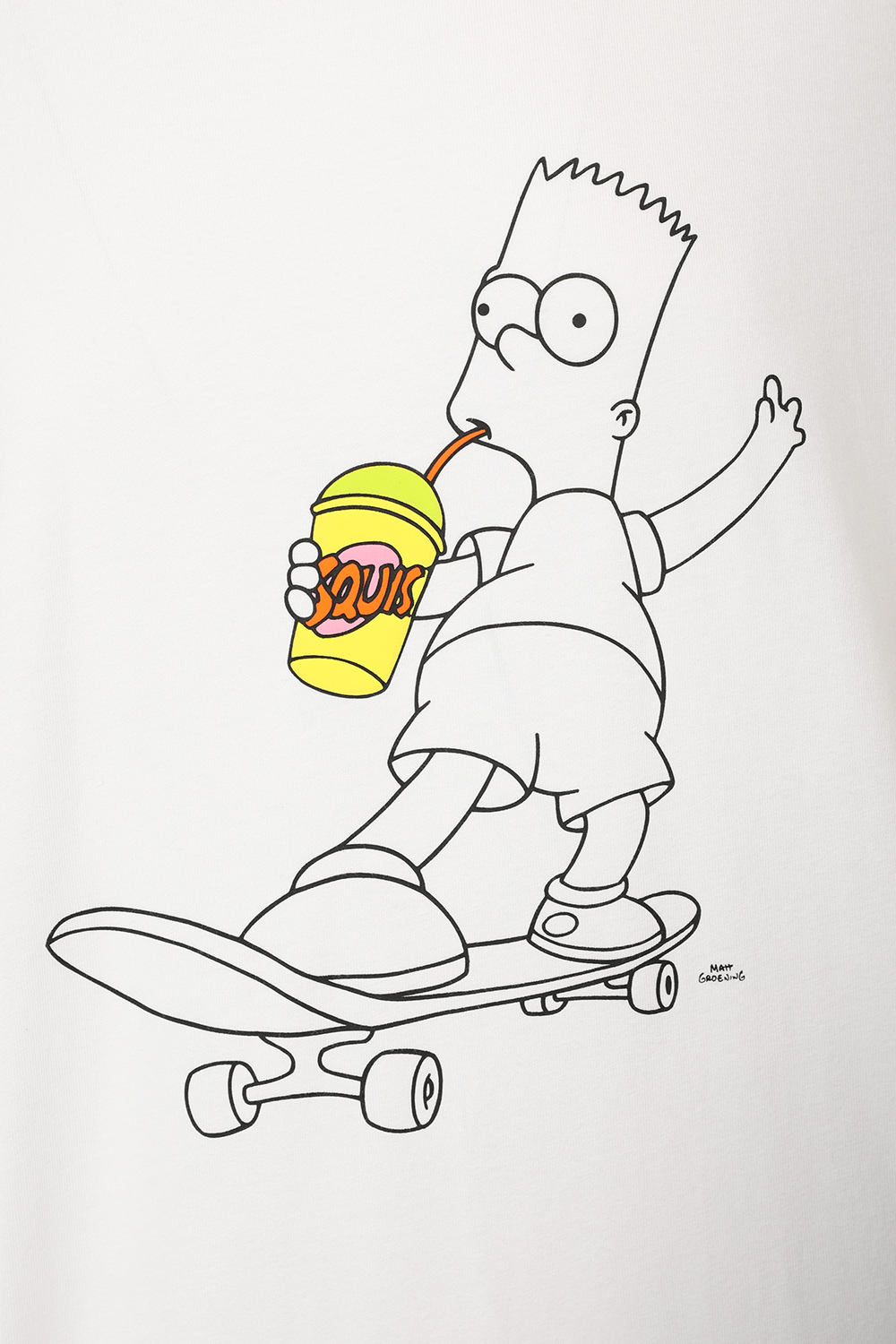 תמונה אחורית של Adidas x The Simpsons Bart T-Shirt in White