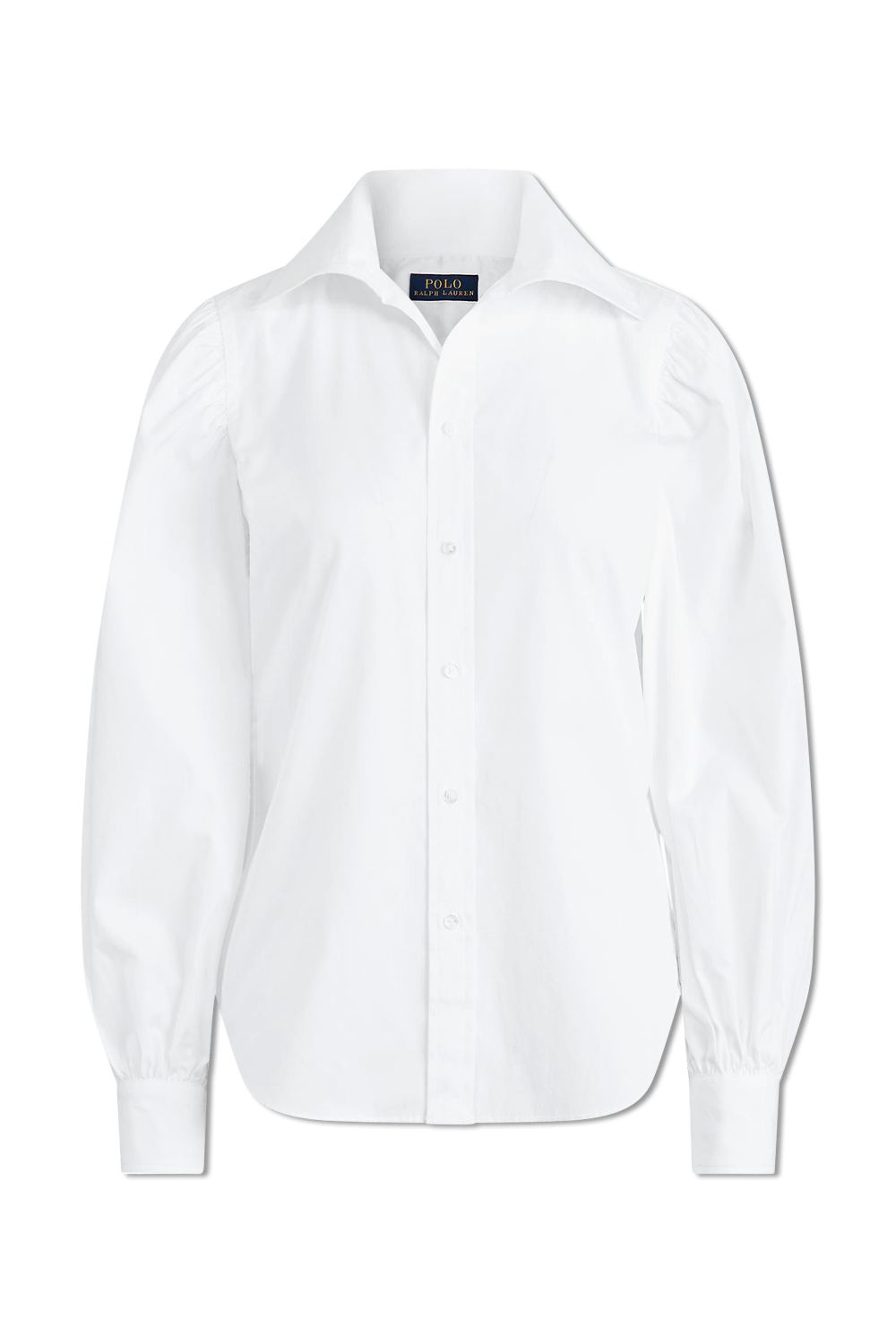 תמונה קידמית של Oversize Cotton Broadcloth Shirt in White
