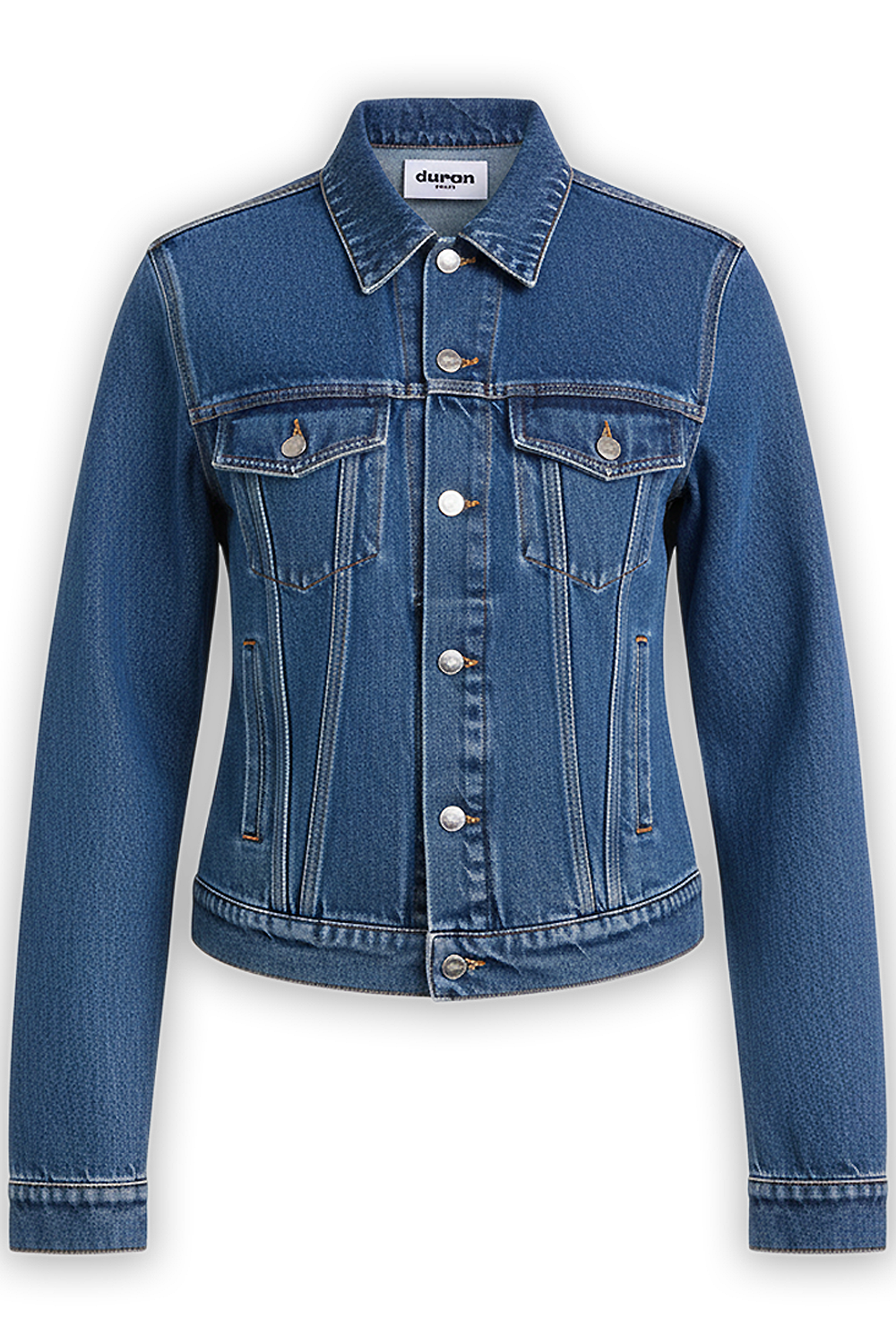 תמונה קידמית של ז'קט ג'ינס עם גב רשת