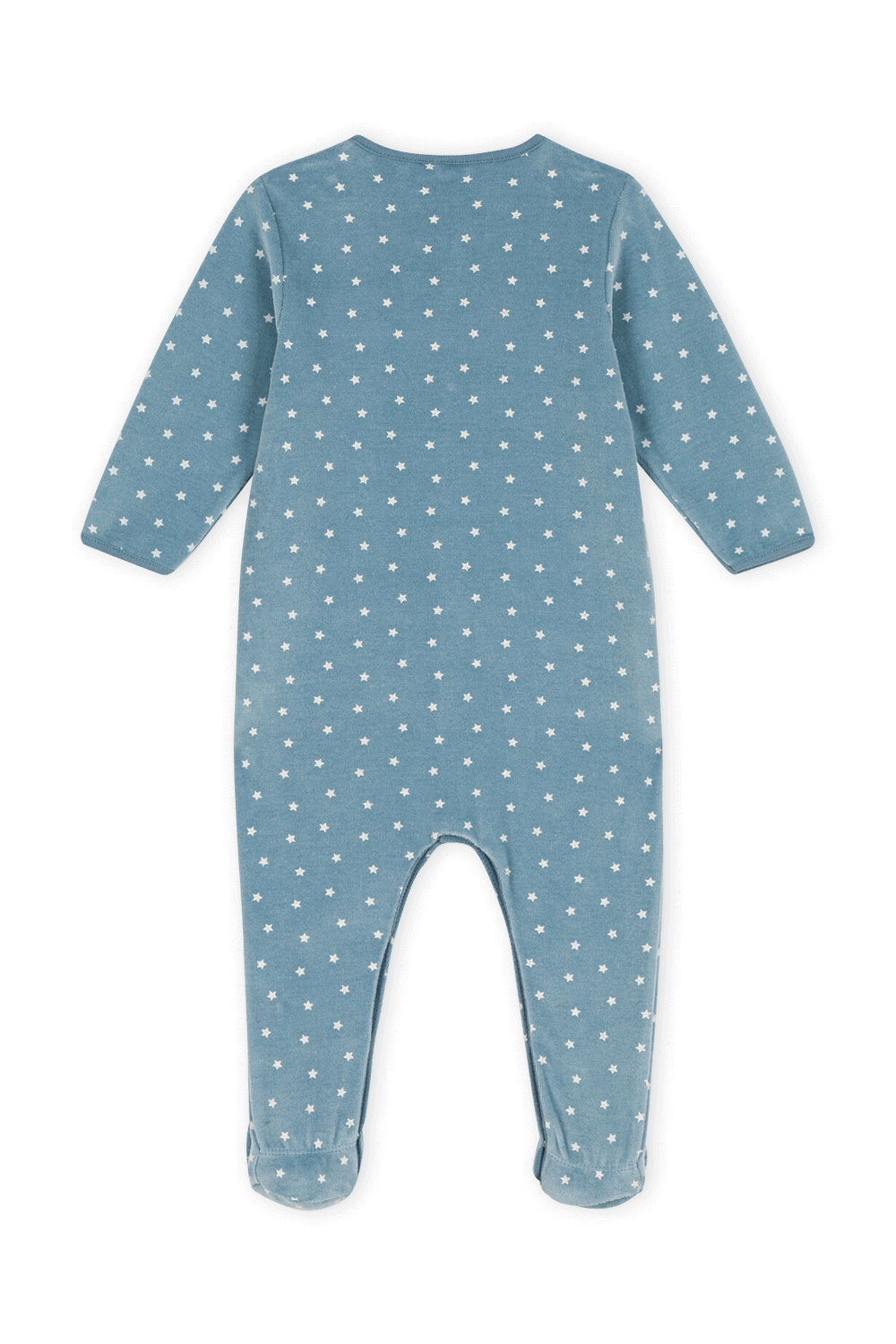 תמונה אחורית של חודשים אוברול שינה קטיפתי ארוך עם רגליות - גילאי NB-12