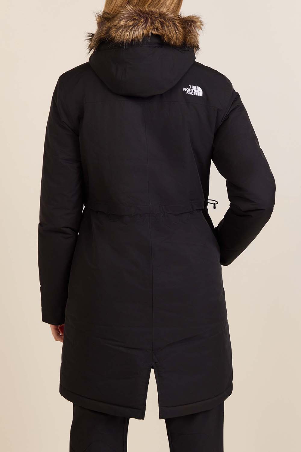 תמונת דוגמן אחורית של מעיל פוך