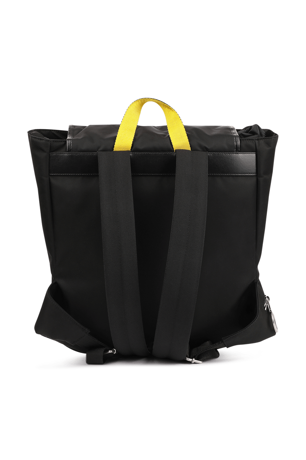 תמונת תקריב של Industrial Logo Nylon Backpack in Black