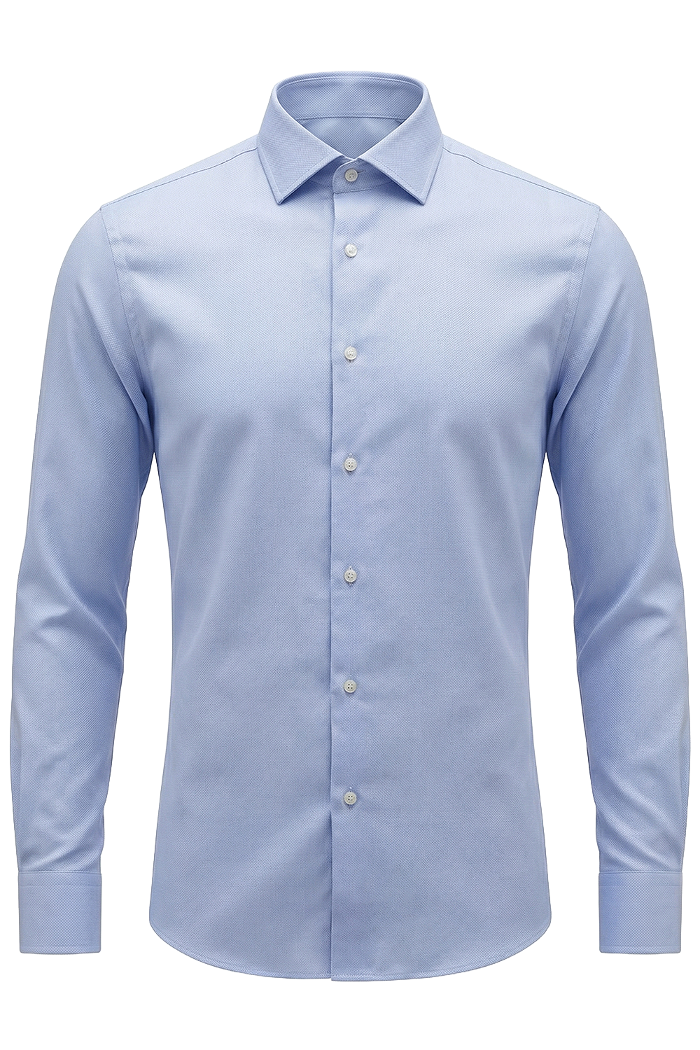 תמונה קידמית של חולצה מכופתרת בגזרת סלים