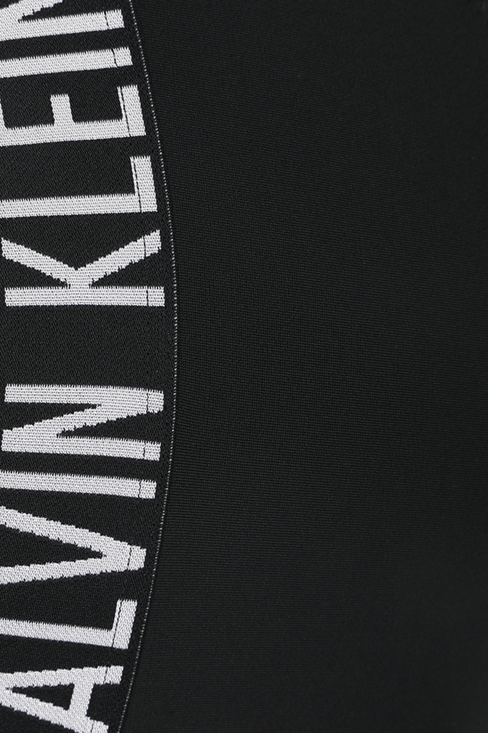 Classic Logo Bikini Bottom in Black and White CALVIN KLEIN