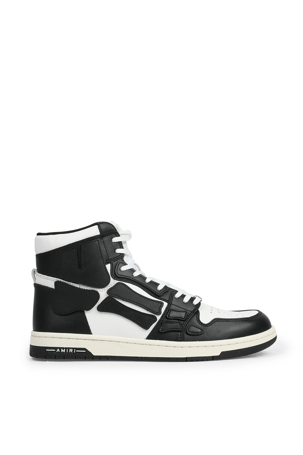 תמונה קידמית של Skeleton High Top Sneakers in Black and White