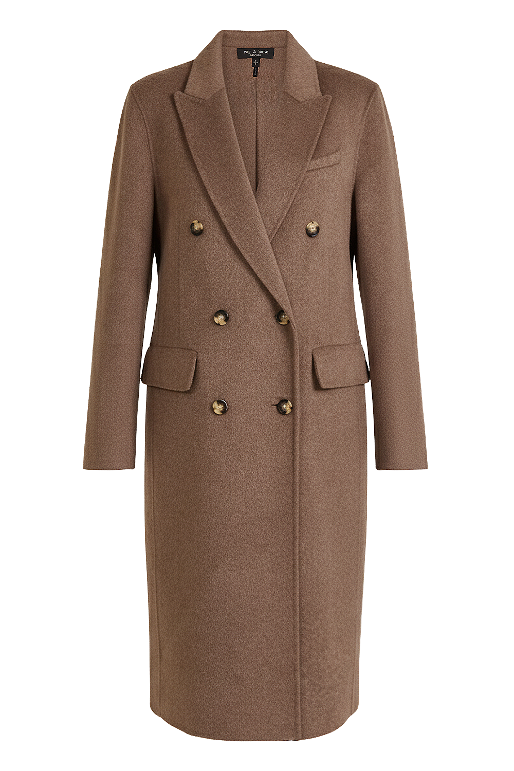 תמונה קידמית של מעיל צמר ארוך