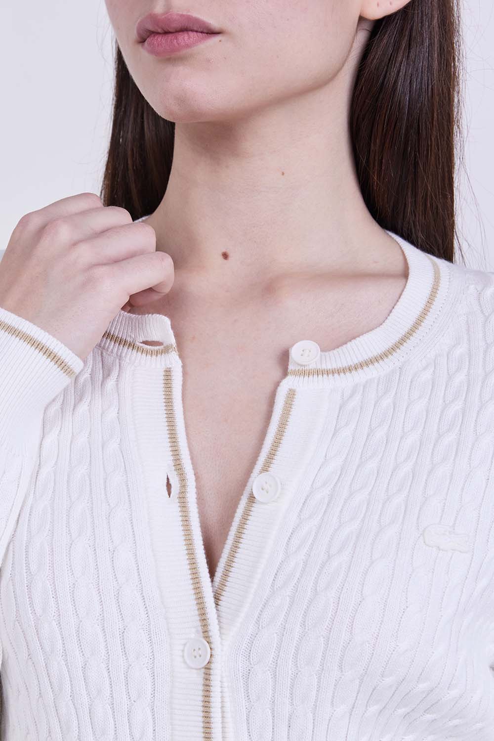 תמונת תקריב דוגמן של סריג צמר