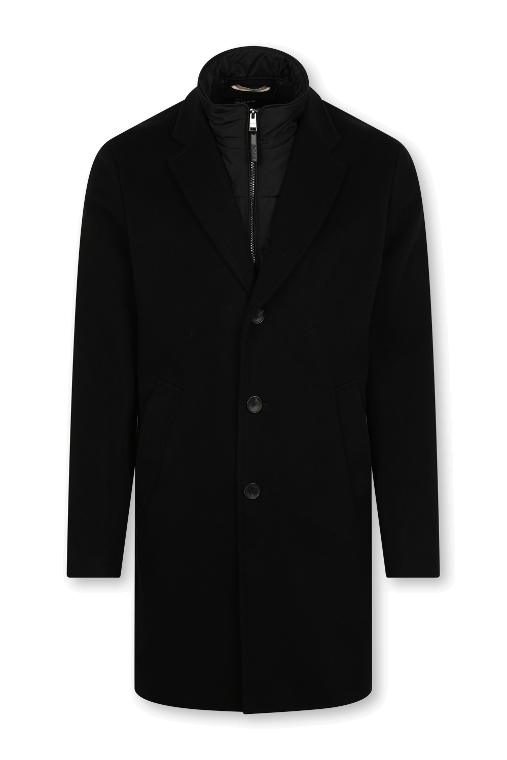 תמונה קידמית של מעיל צמר ארוך