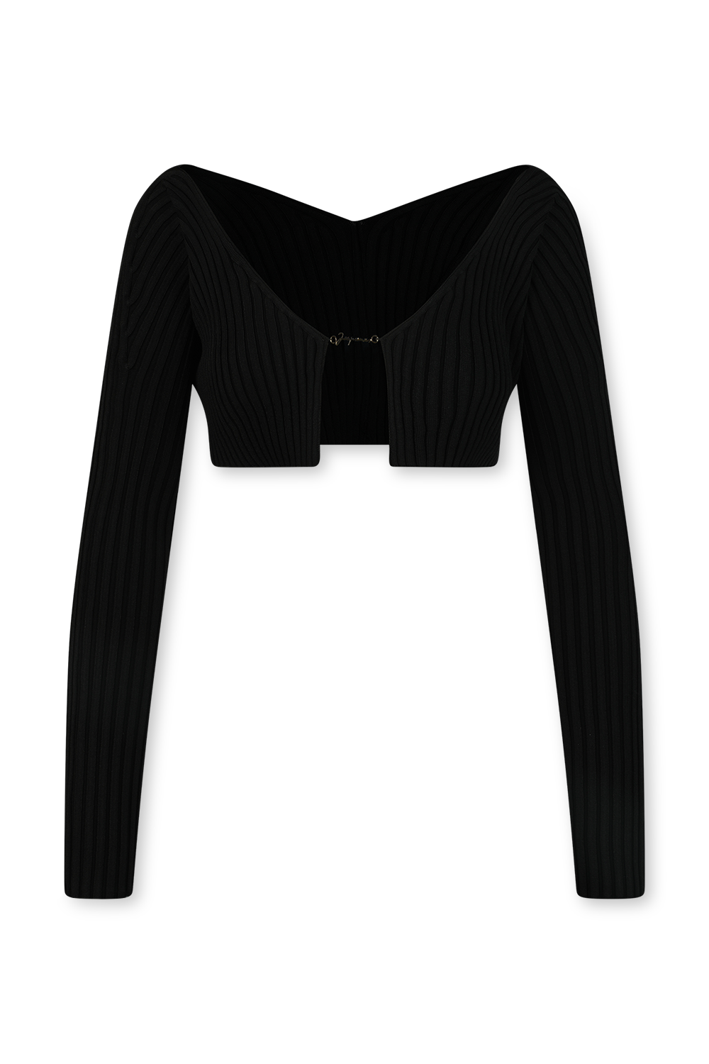 תמונה קידמית של סריג פראלו שחור עם אלמנט מוזהב