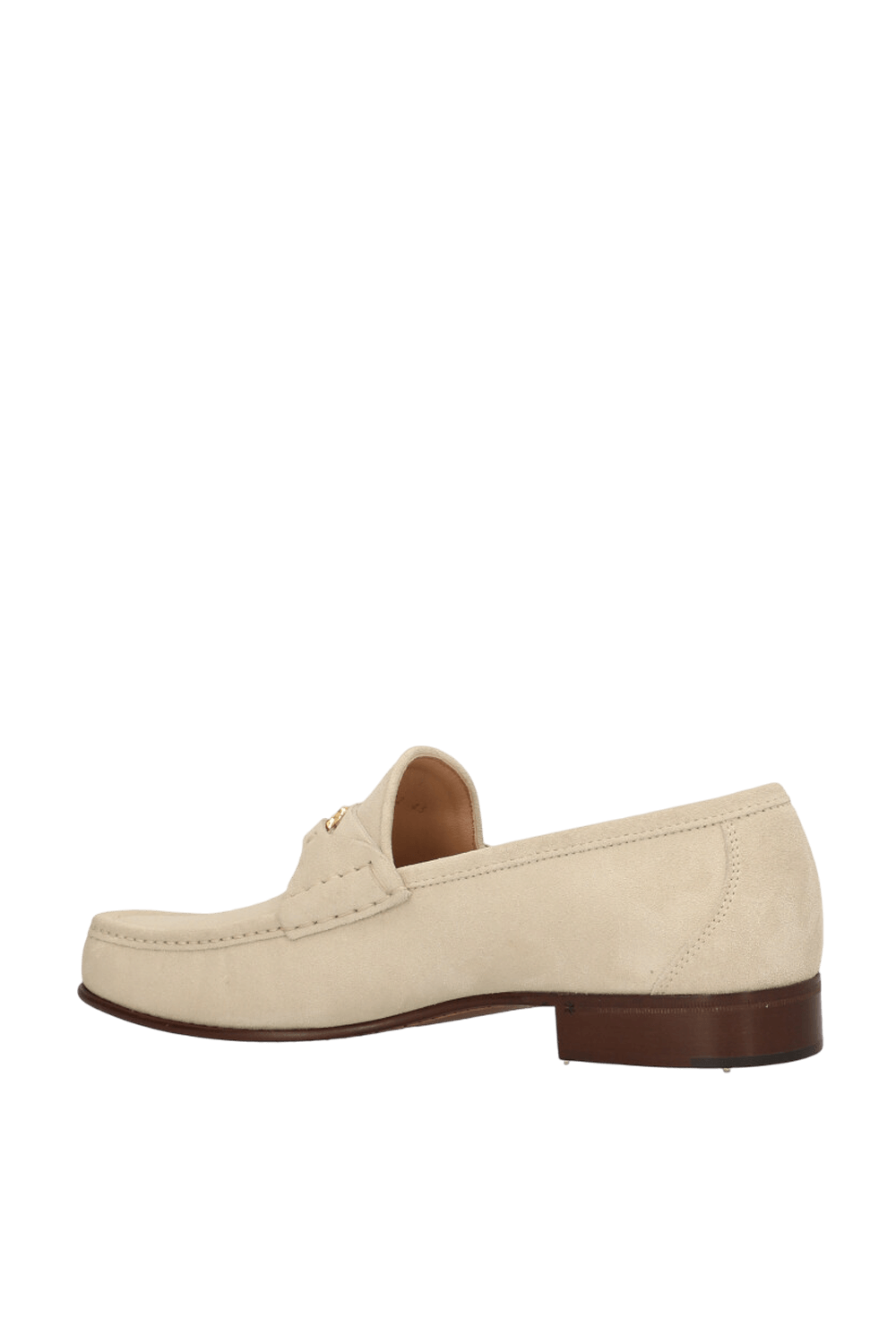 תמונה אחורית של נעלי מוקסינים זמש