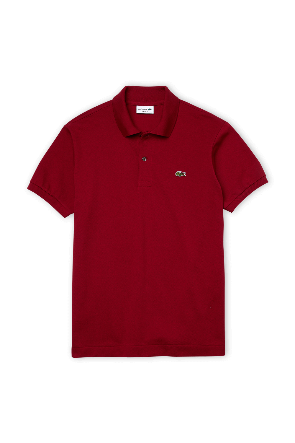 תמונה קידמית של Lacoste Classic Fit Polo Shirt in Bordeaux