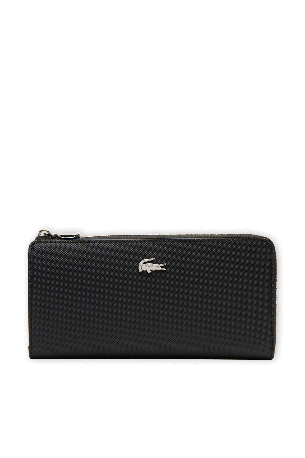 תמונה קידמית של ארנק קנבס שחור מרוכסן