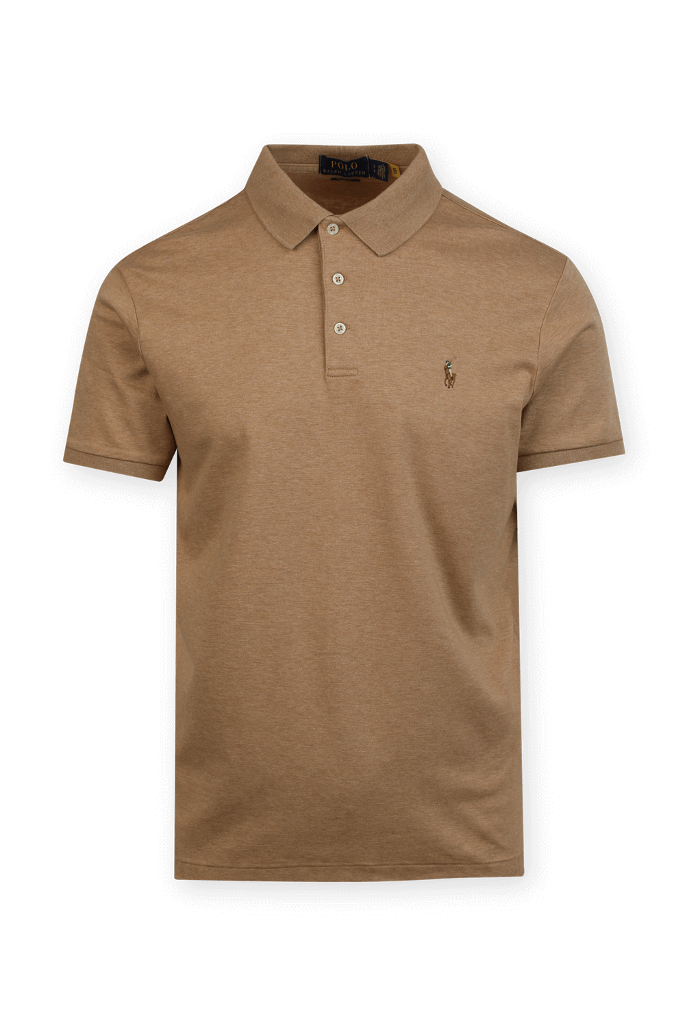 Brown Pony Custom Slim Fit Polo Shirt in Brown POLO RALPH LAUREN