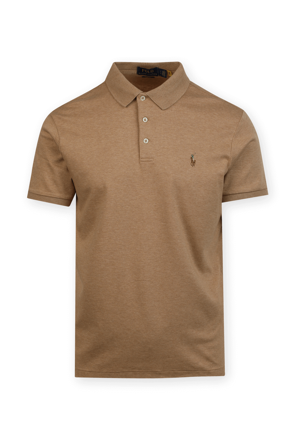 תמונה קידמית של Brown Pony Custom Slim Fit Polo Shirt in Brown