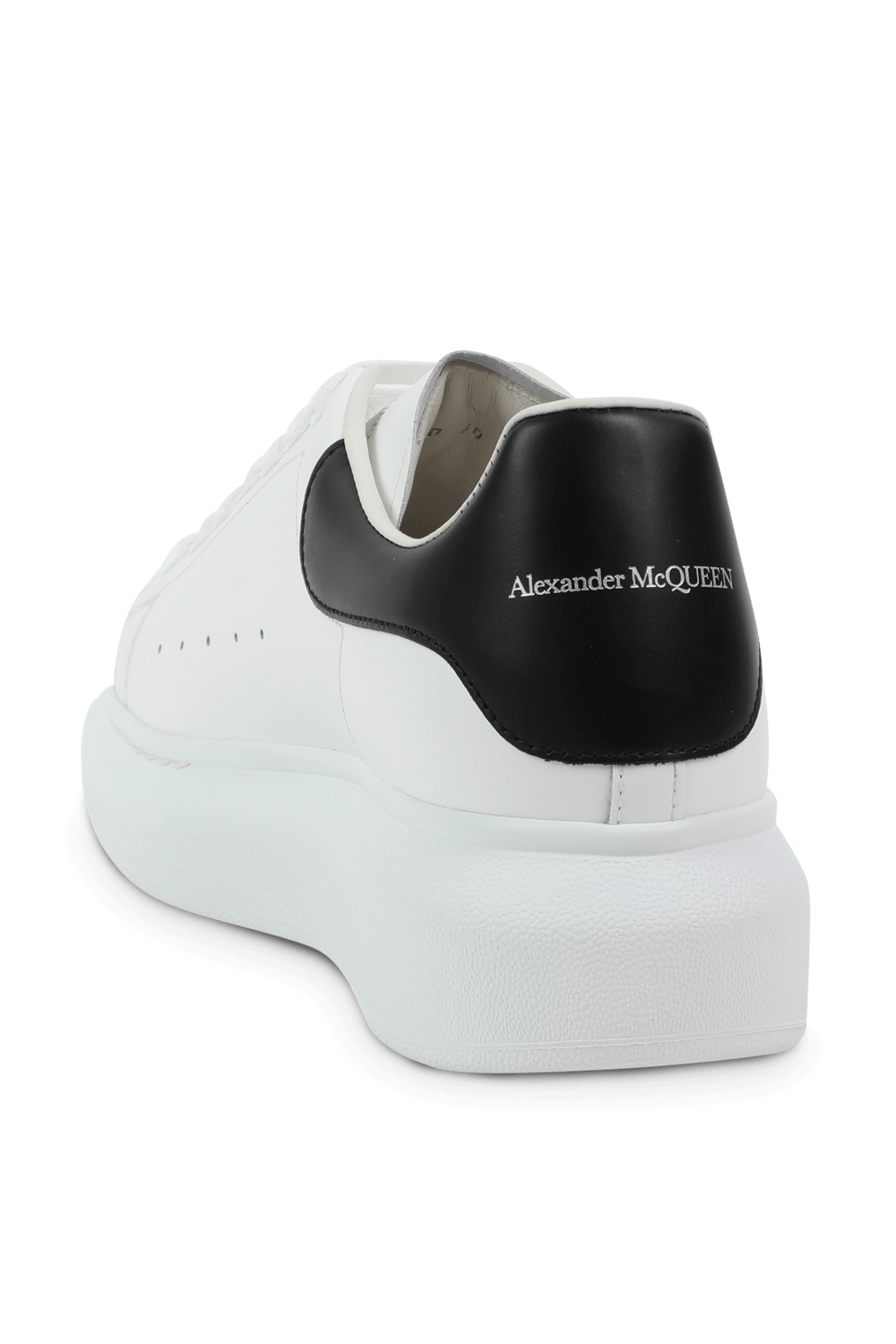 נעלי סניקרס מעור לבן עם לב ALEXANDER MCQUEEN