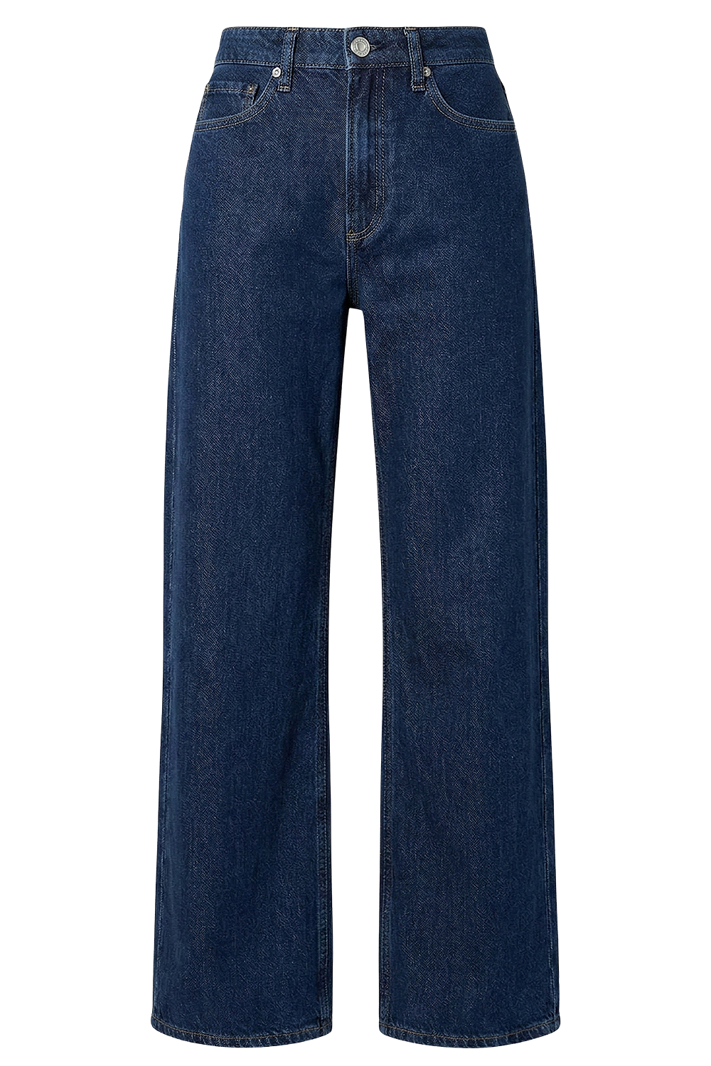 תמונה קידמית של מכנסי ג'ינס לוגן בגזרה רחבה