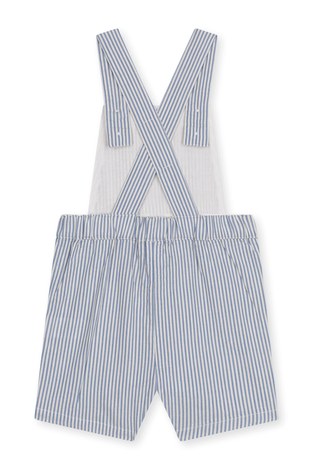 תמונה אחורית של אוברול קצר - גילאי 6-12 חודשים