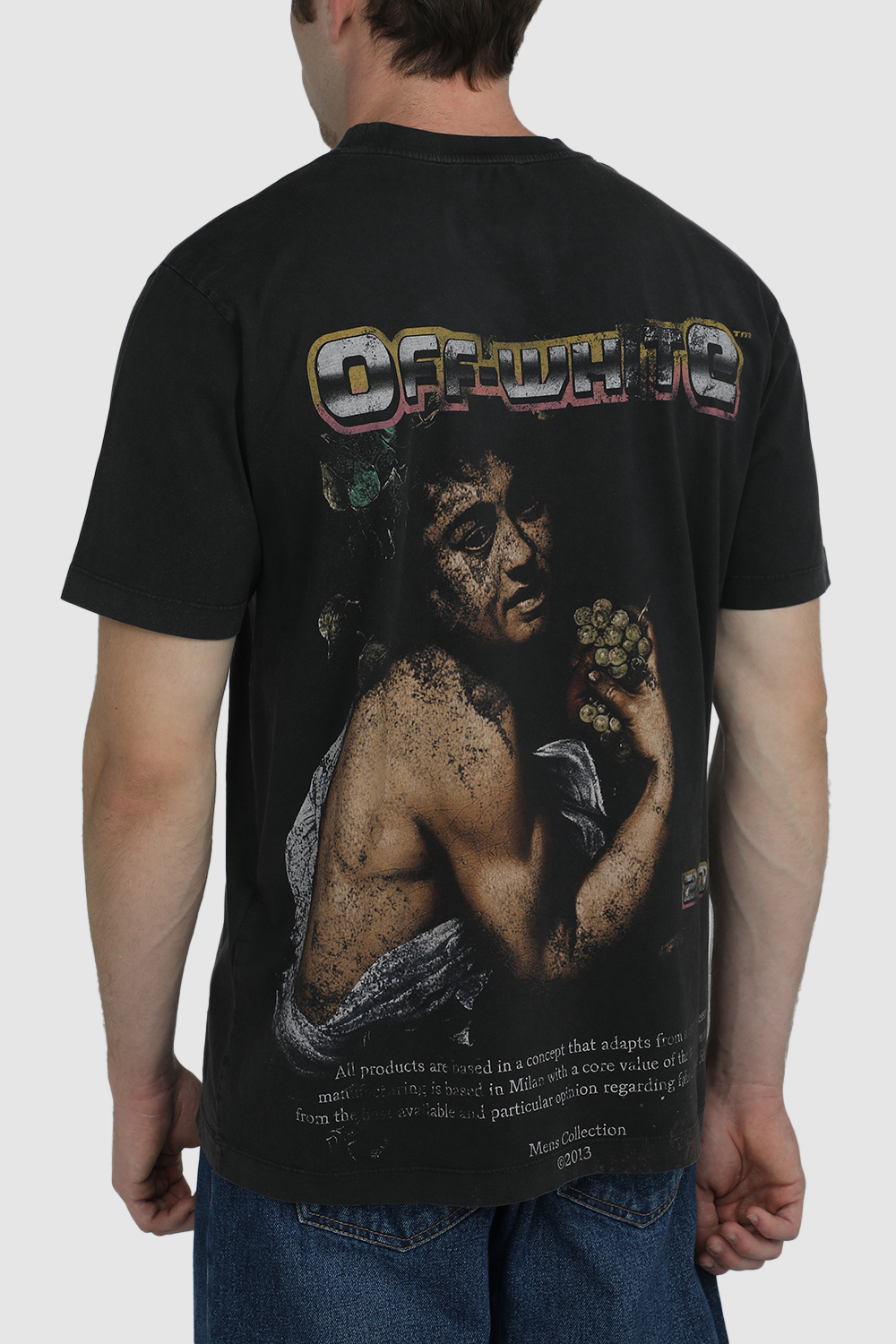 תמונת דוגמן אחורית של חולצת טי