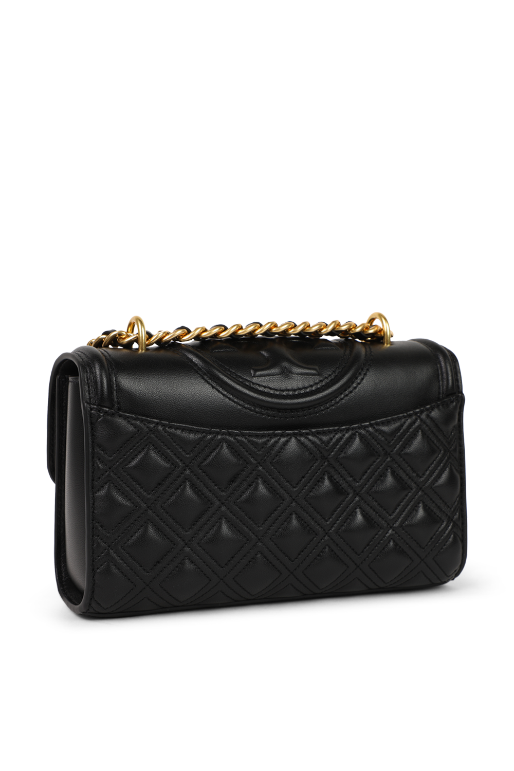 תמונה אחורית של תיק כתף פלמינג בגוון שחור