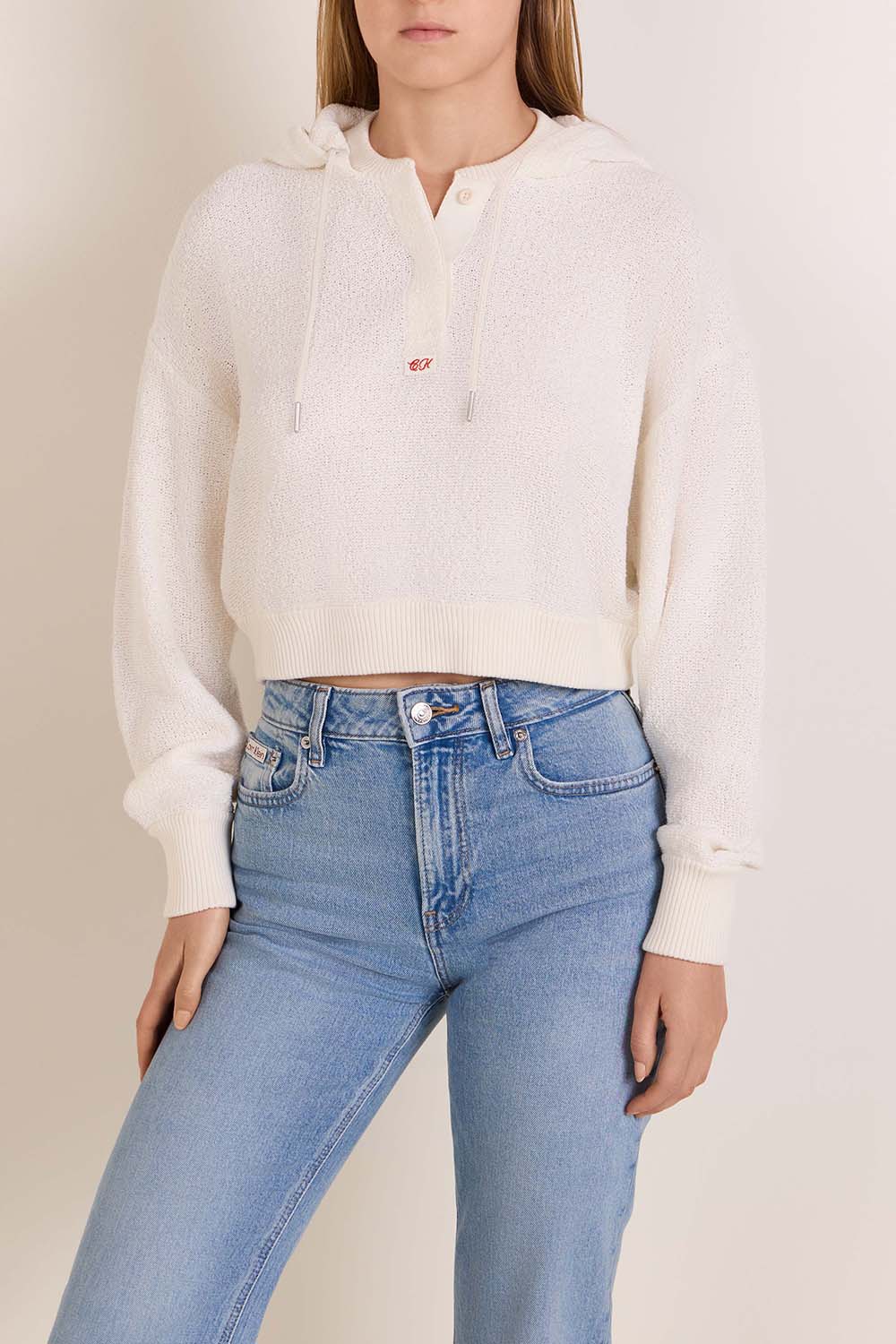 תמונת דוגמן קידמית של סווטשירט סריג