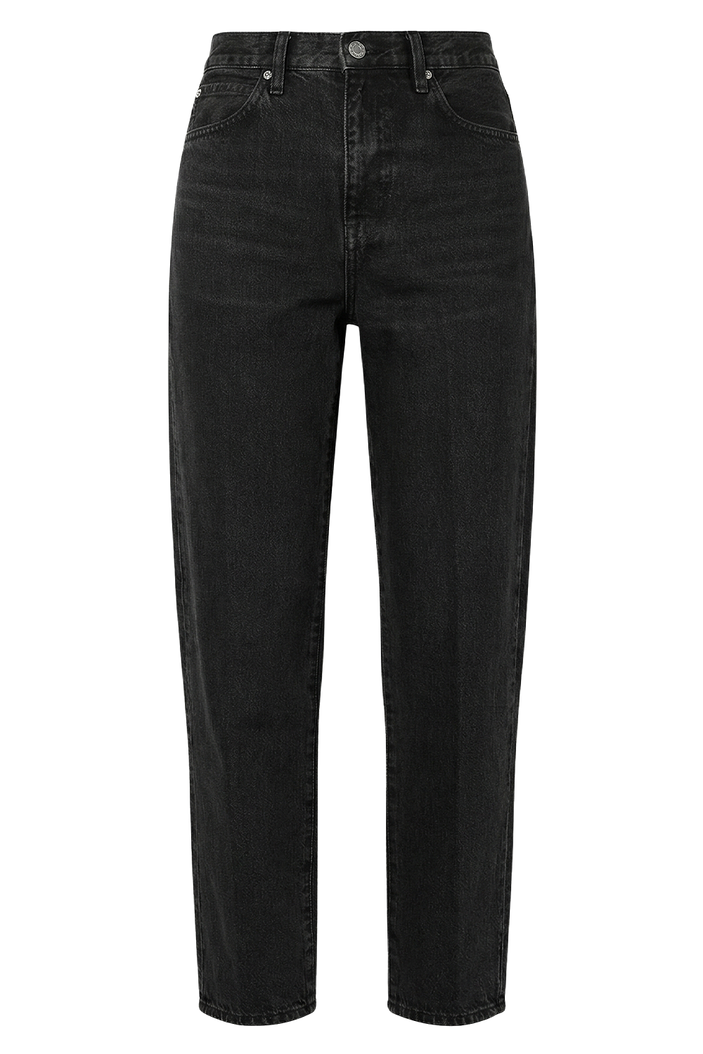 תמונה קידמית של מכנסי ג'ינס בגזרה משוחררת