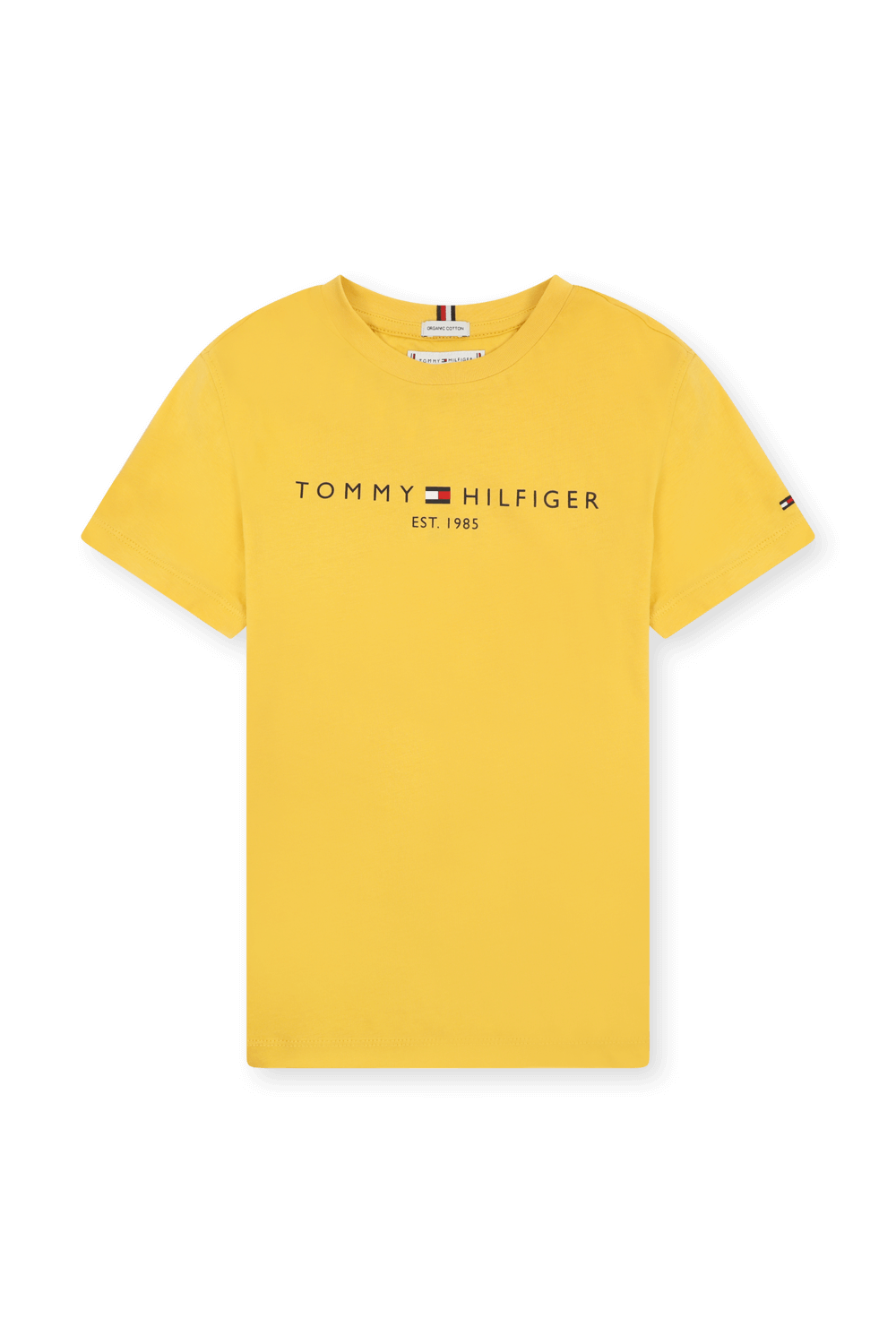 גילאי 8-16 חולצת טי צהובה עם דפוס לוגו בחזה TOMMY HILFIGER KIDS
