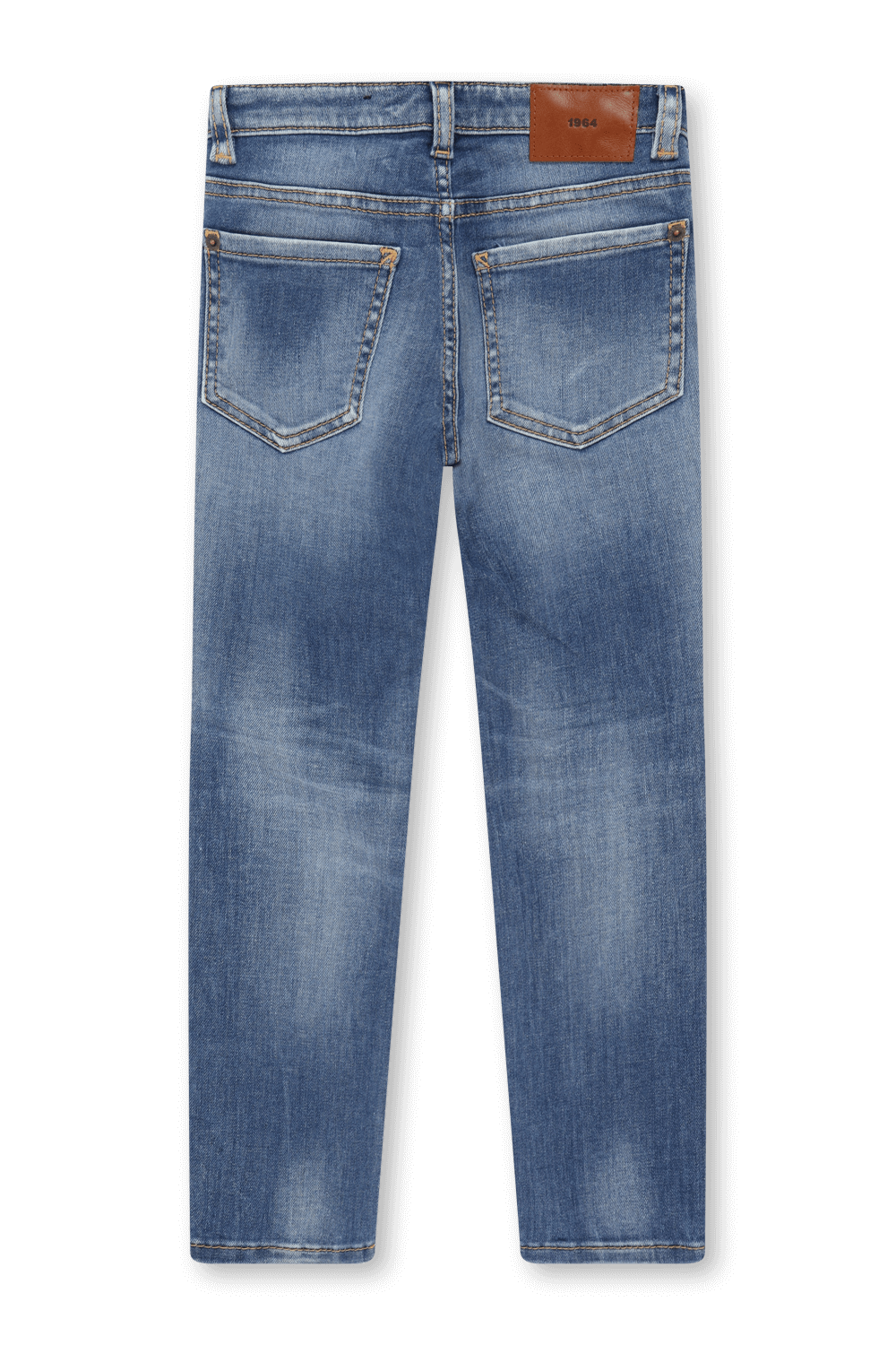 גילאי 4-16 מכנסי ג'ינס בשטיפה בהירה עם שפשופים DSQUARED2 KIDS