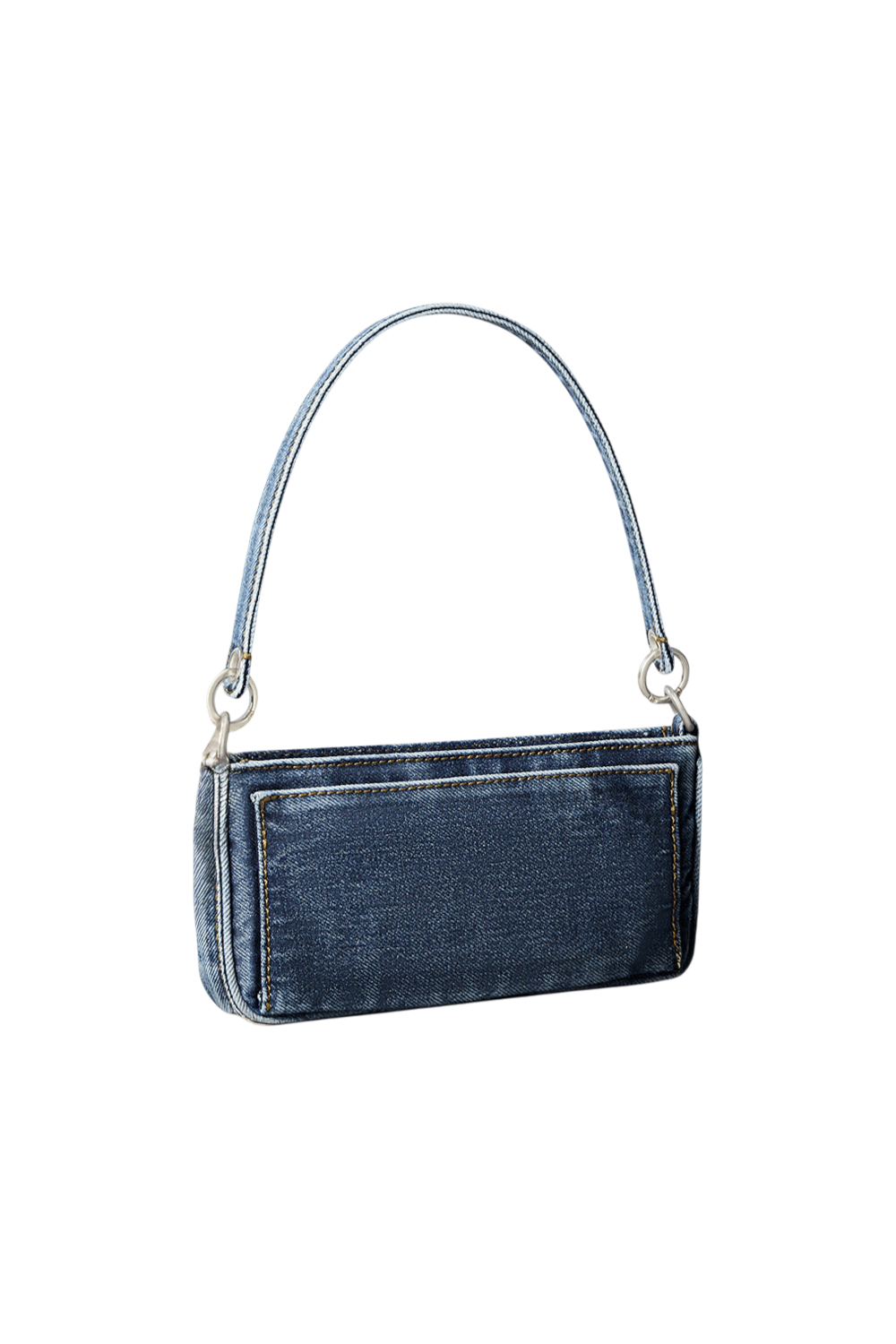 תמונה אחורית של תיק כתף ג'ינס