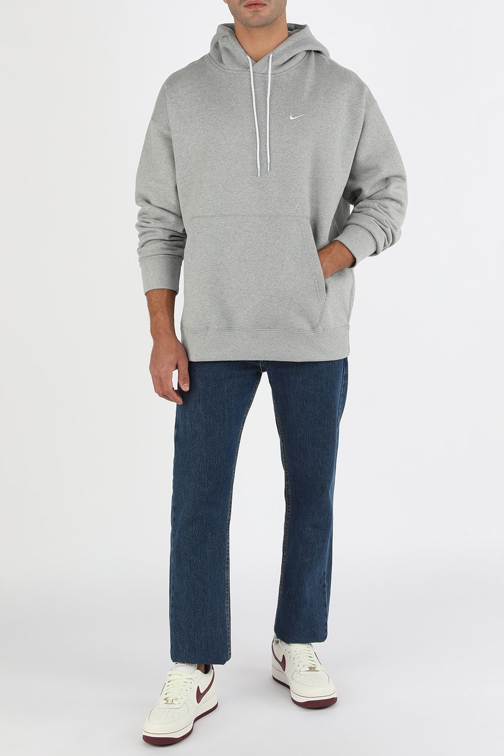 תמונת דוגמן קידמית של נעלי סניקרס אייר פורס 1 קראפט בצבע לבן