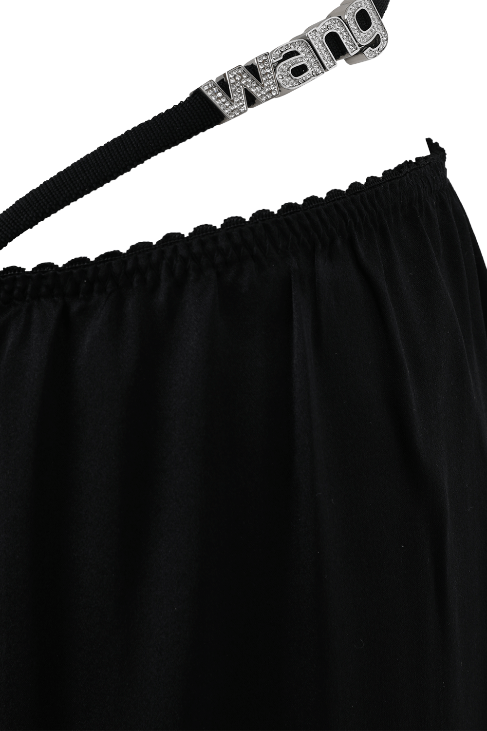 תמונה אחורית של מכנסיים מתרחבים עם לוגו קריסטל צ'ארם