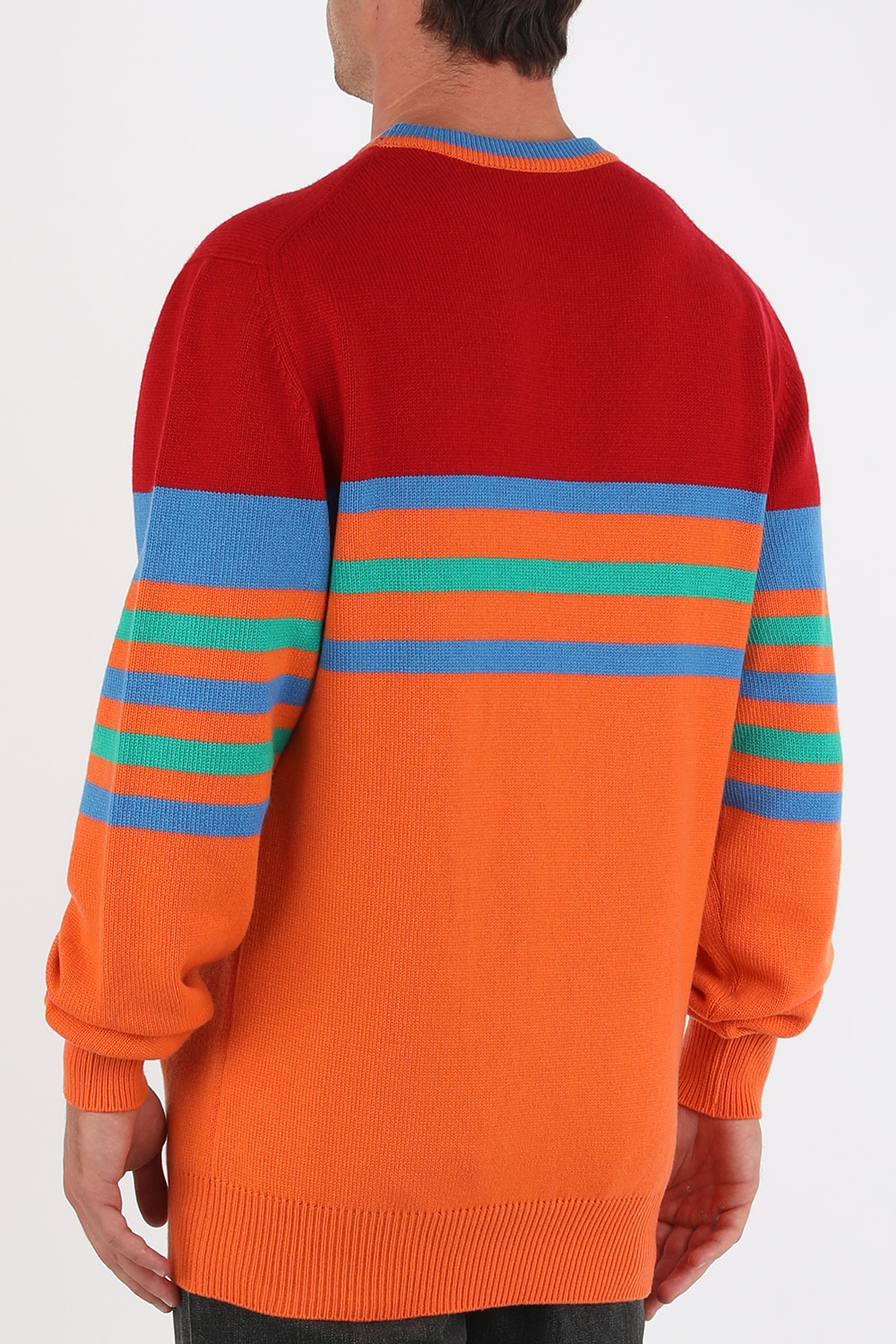 תמונת דוגמן אחורית של פילה X קייט גרנד סוודר קשמיר צבעוני