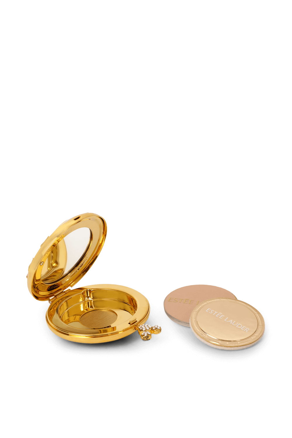 תמונת תקריב של מארז לפודרה Bolder The Better + מילוי לפודרה בגוון מדיום בגודל מיניאטורי