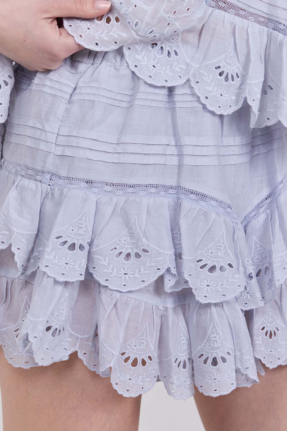 תמונת תקריב דוגמן של מכנסי תחרה