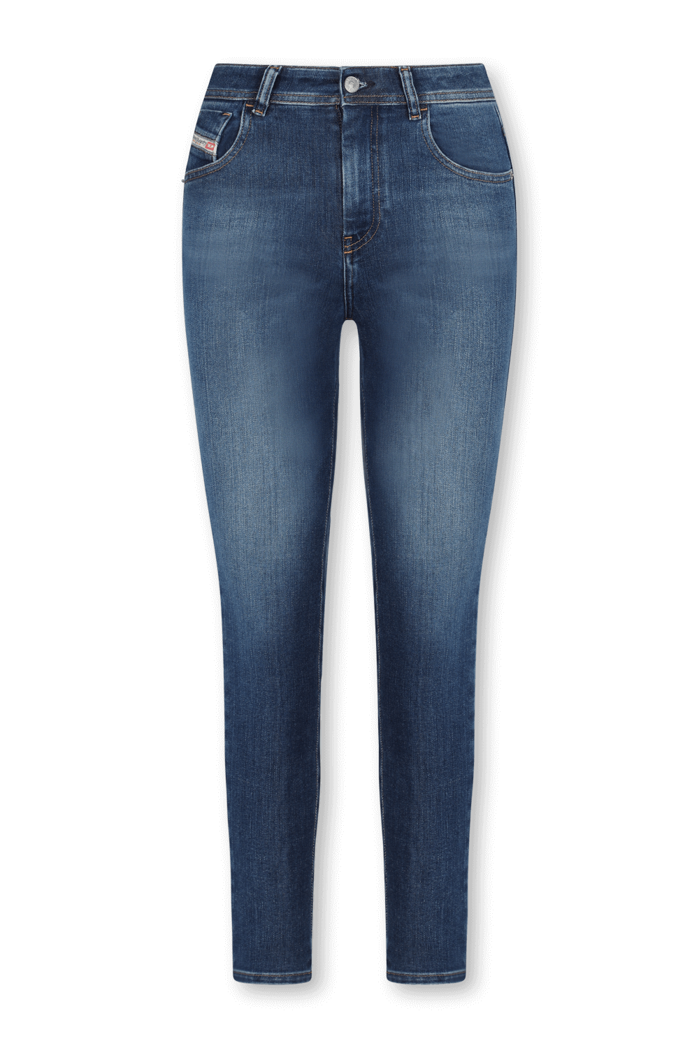 ג'ינס סקיני כחול משופשף בגזרה גבוהה DIESEL