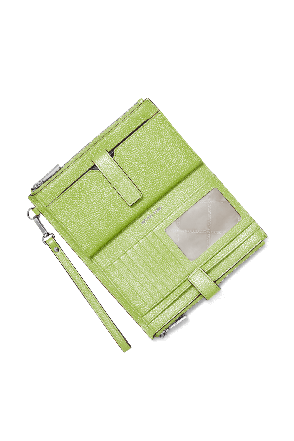 תמונת תקריב של ארנק עור עם רצועה 