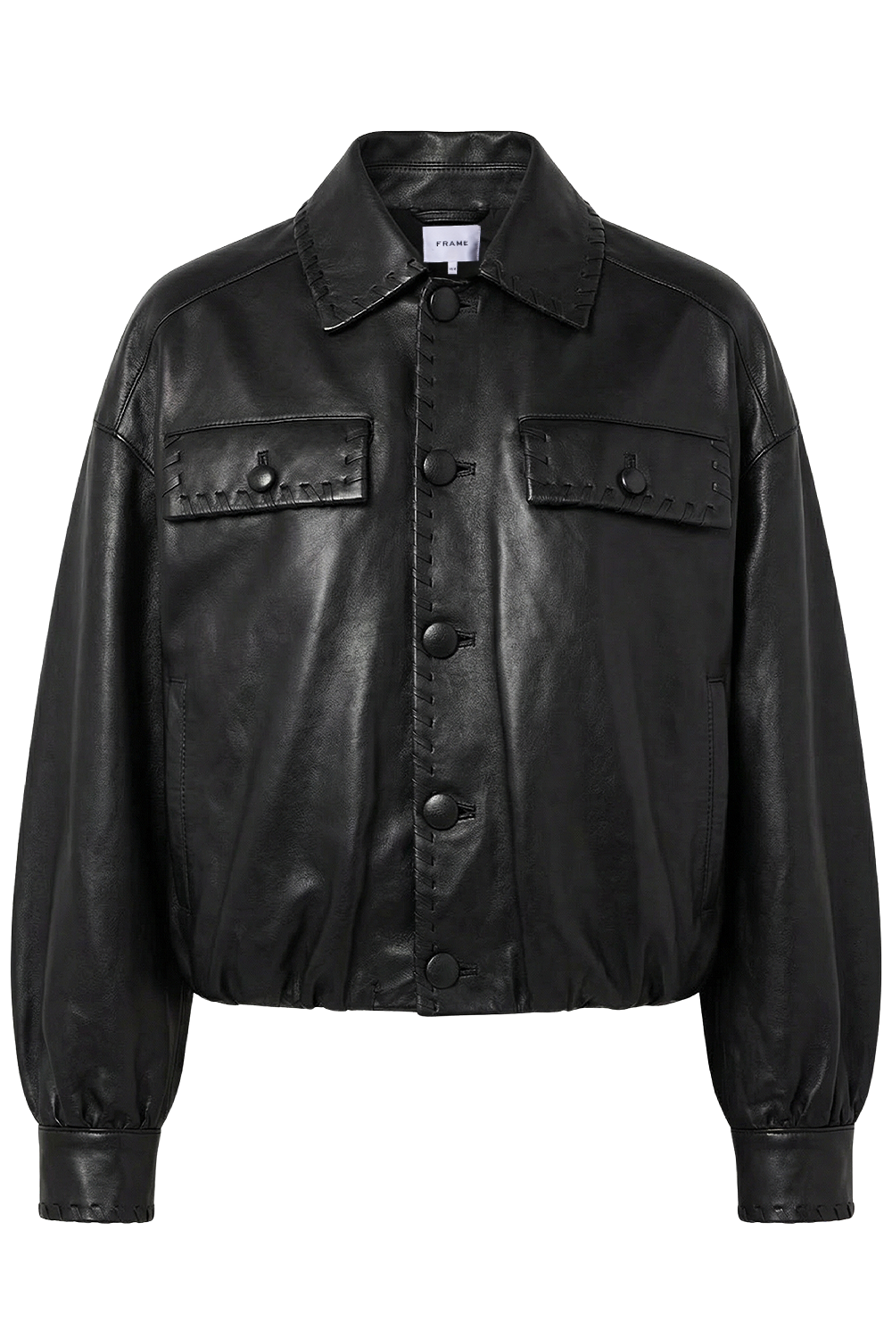 תמונה קידמית של ז'קט עור