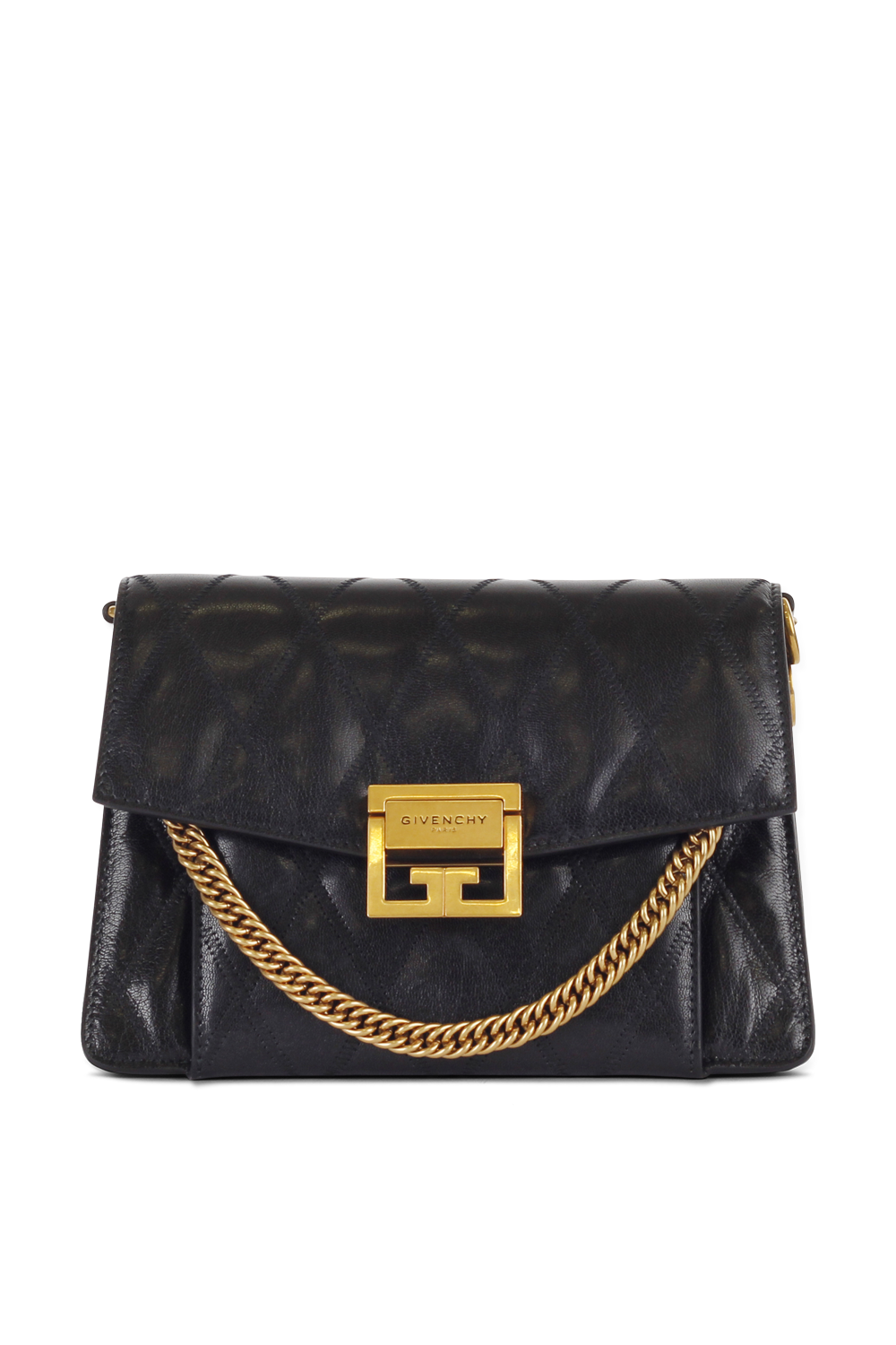 תמונת תקריב של Black Leather Bag