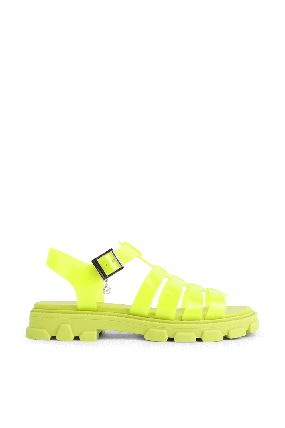 תמונה קידמית של סנדלי פי וי סי שטוחים 