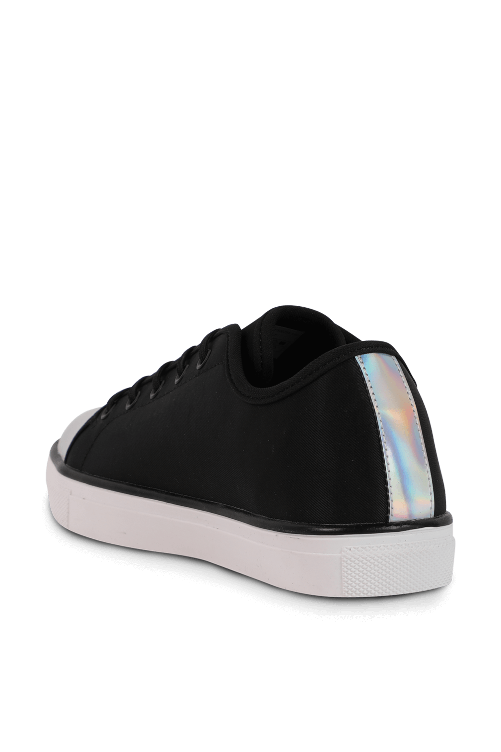 תמונה אחורית של מידות 32-37 סניקרס נמוכות עם לוגו כסוף