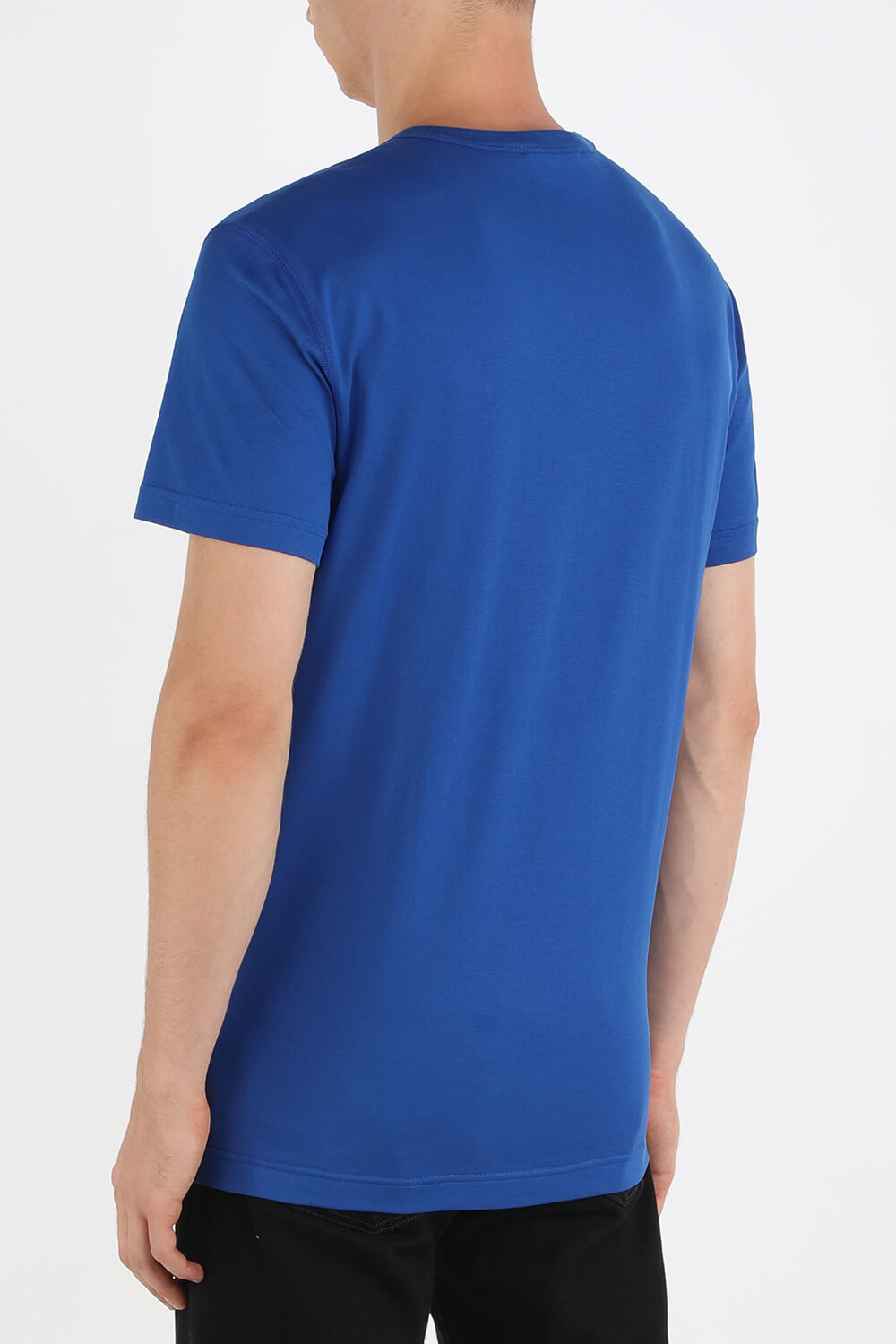 T-Shirt With With Branded Plate in Blue DOLCE & GABBANA