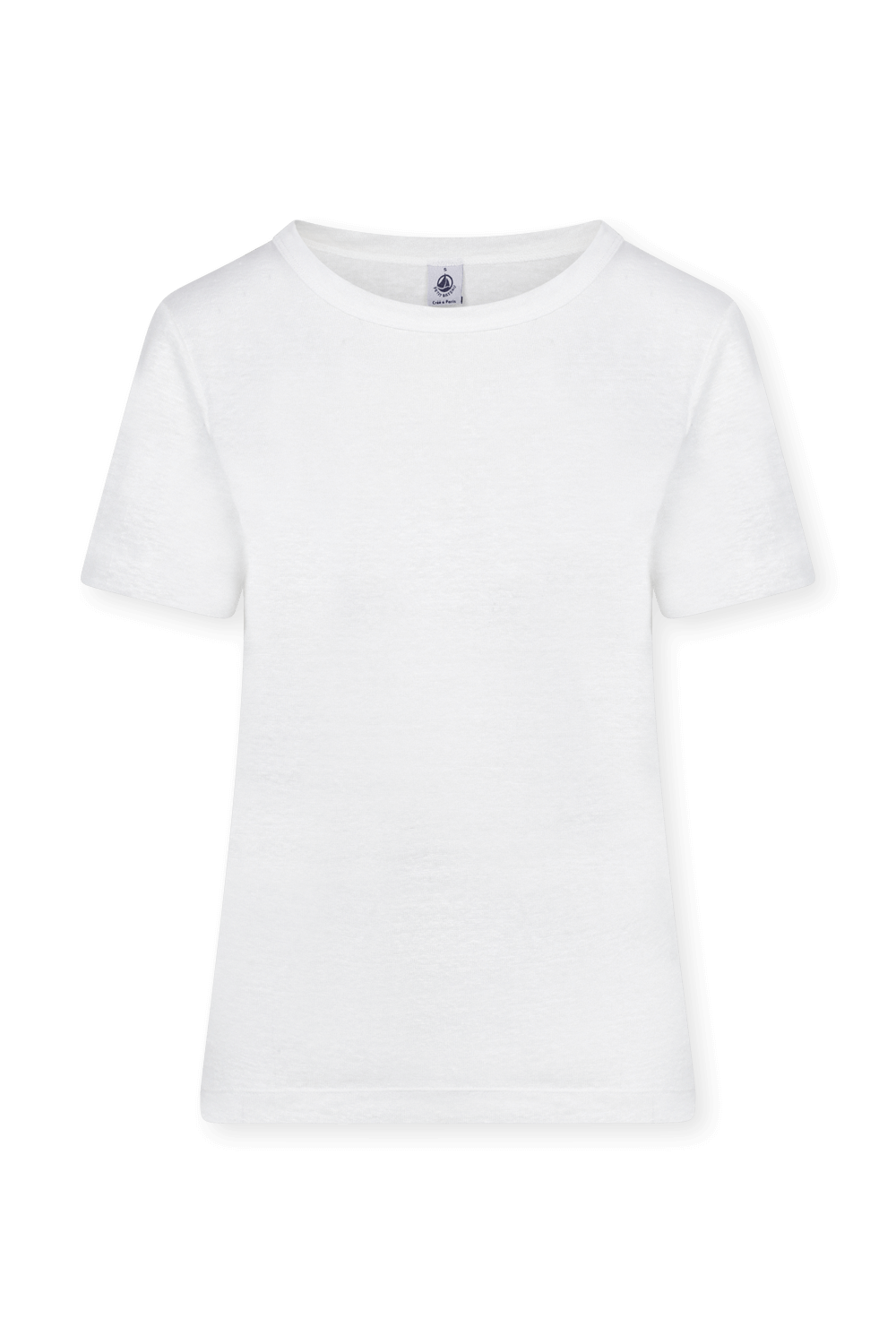 חולצת טי לבנה מפשתן PETIT BATEAU