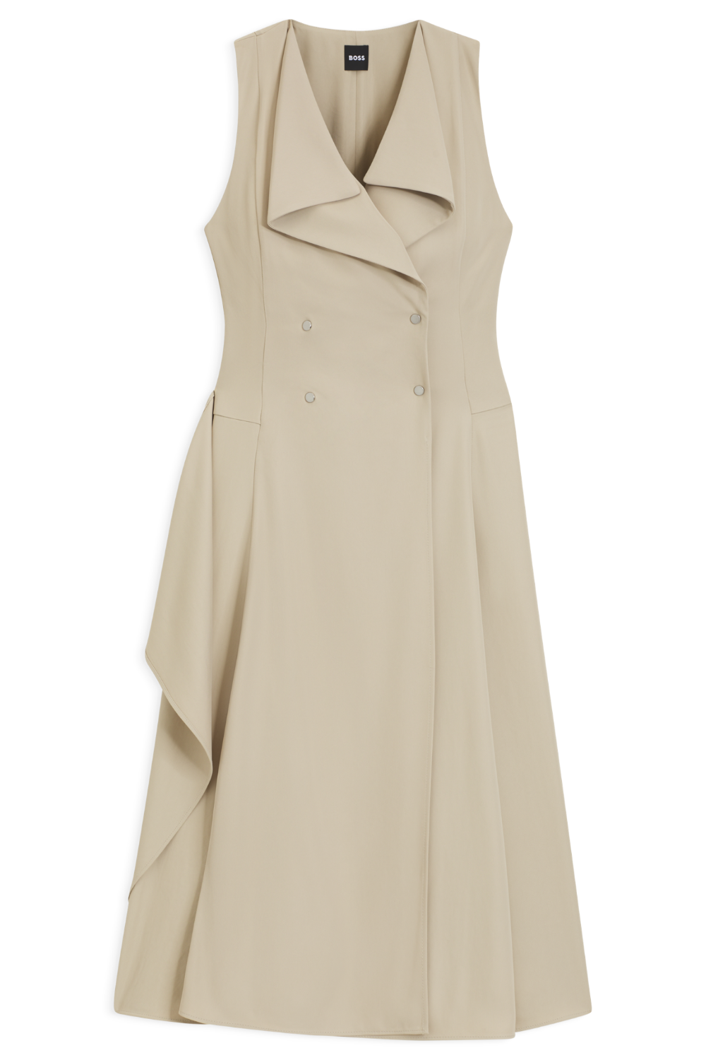 תמונה אחורית של שמלת מידי כפתורים