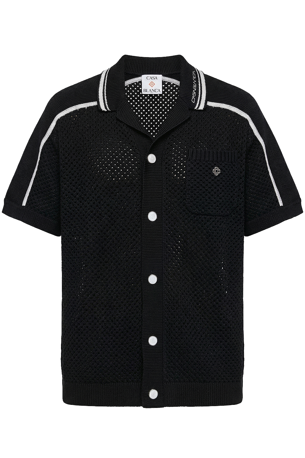 תמונה קידמית של חולצת רשת מכופתרת