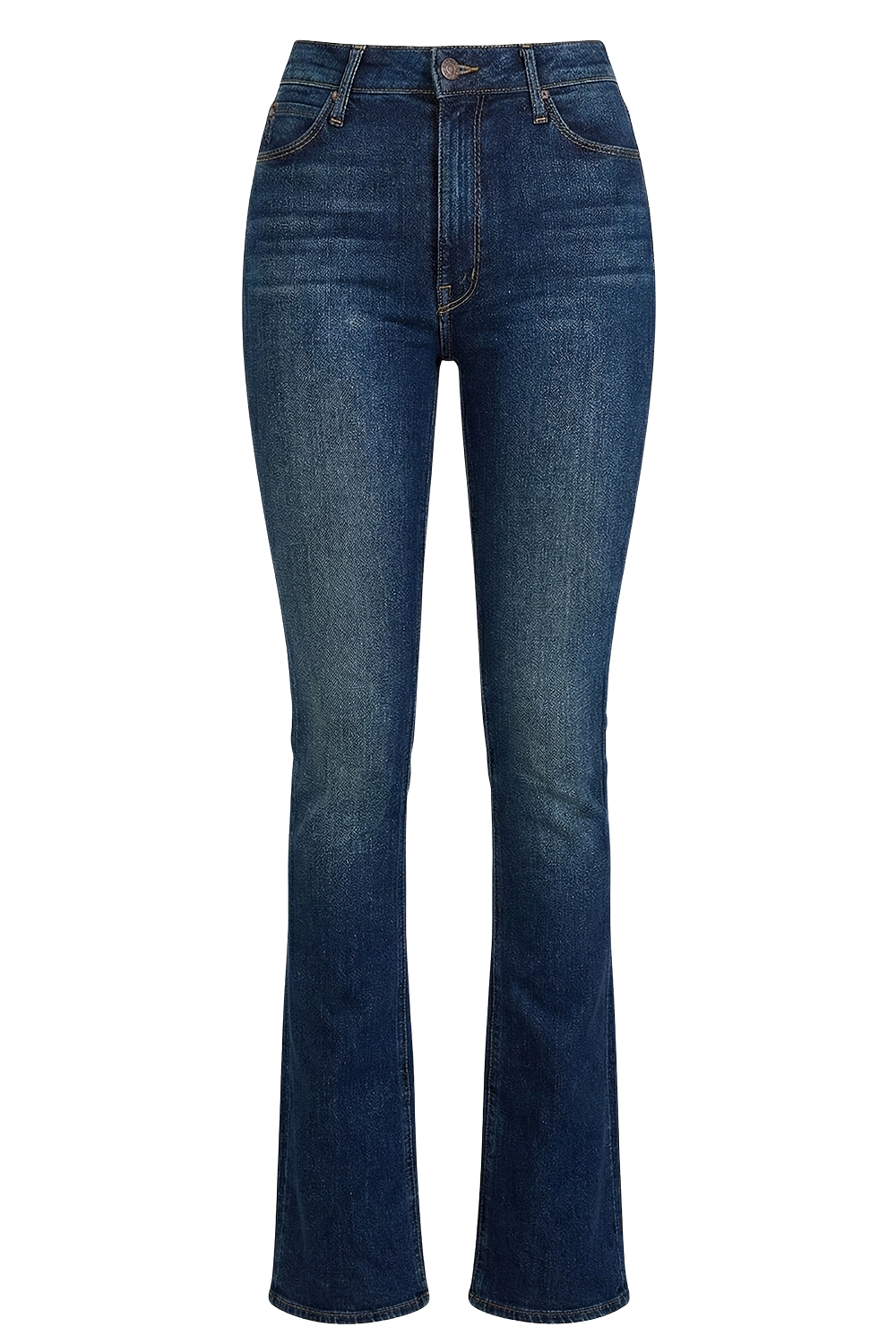 תמונה קידמית של מכנסי ג'ינס סקיני בגזרה גבוהה