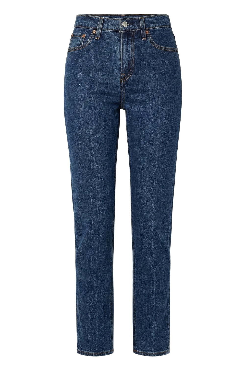 תמונה קידמית של מכנסי ג'ינס בגזרת סלים