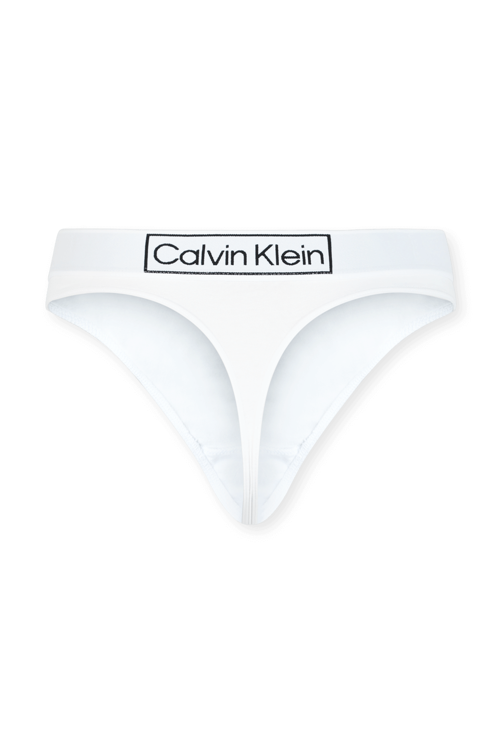 תחתוני חוטיני לבנים עם לוגו CALVIN KLEIN
